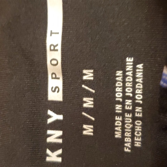 DKNY SPORT Capri Workout Pant Multicolored Side Racing Stripe Size M - Picture 5 of 5